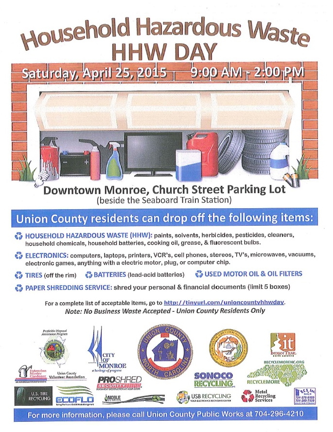 Union County Household Hazardous Waste North Carolina Cooperative