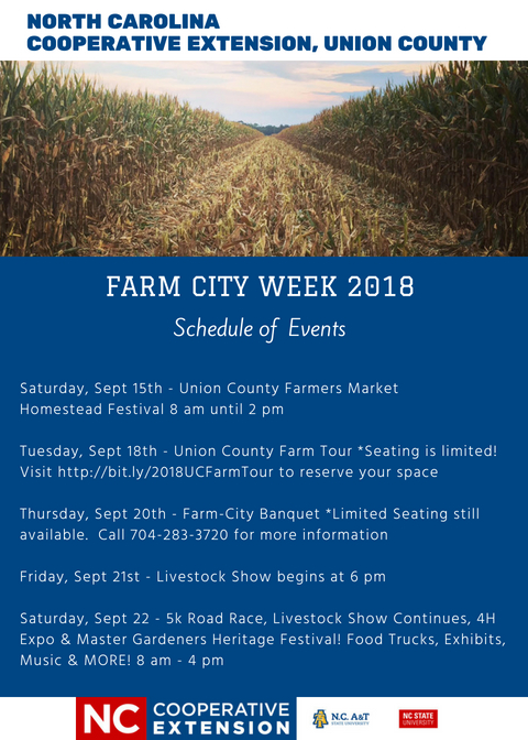 Farm City Week 2018 Schedule of Events