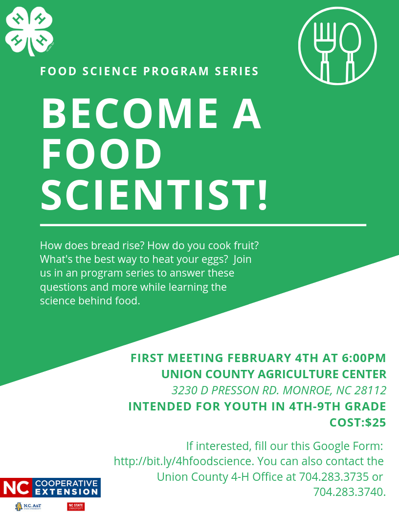 4-H Food Scientist Flyer