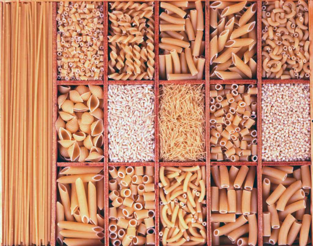 Different Assorted Pastas and Grains