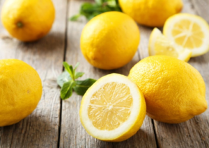 sliced lemons on countertop