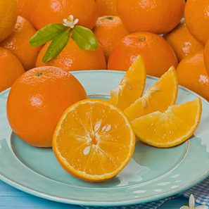oranges sliced on plate