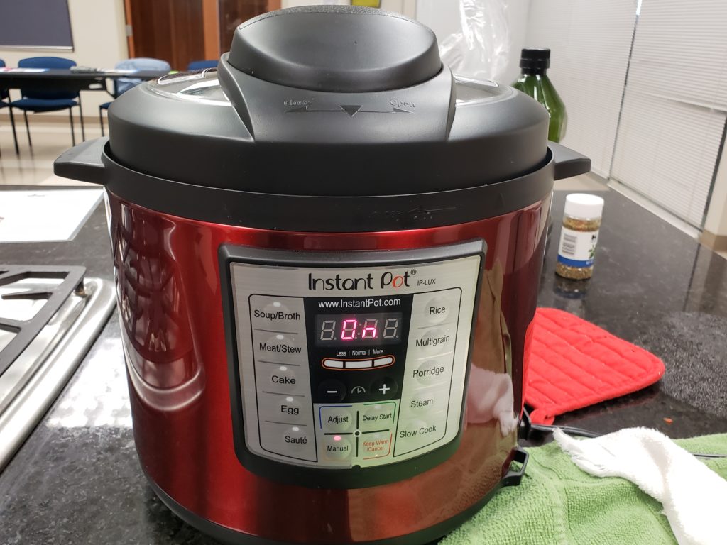 Instant Pot that is turned on