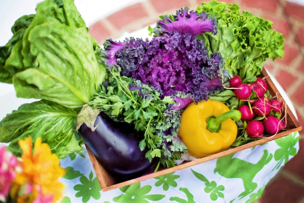 Dish filled with various vegetables