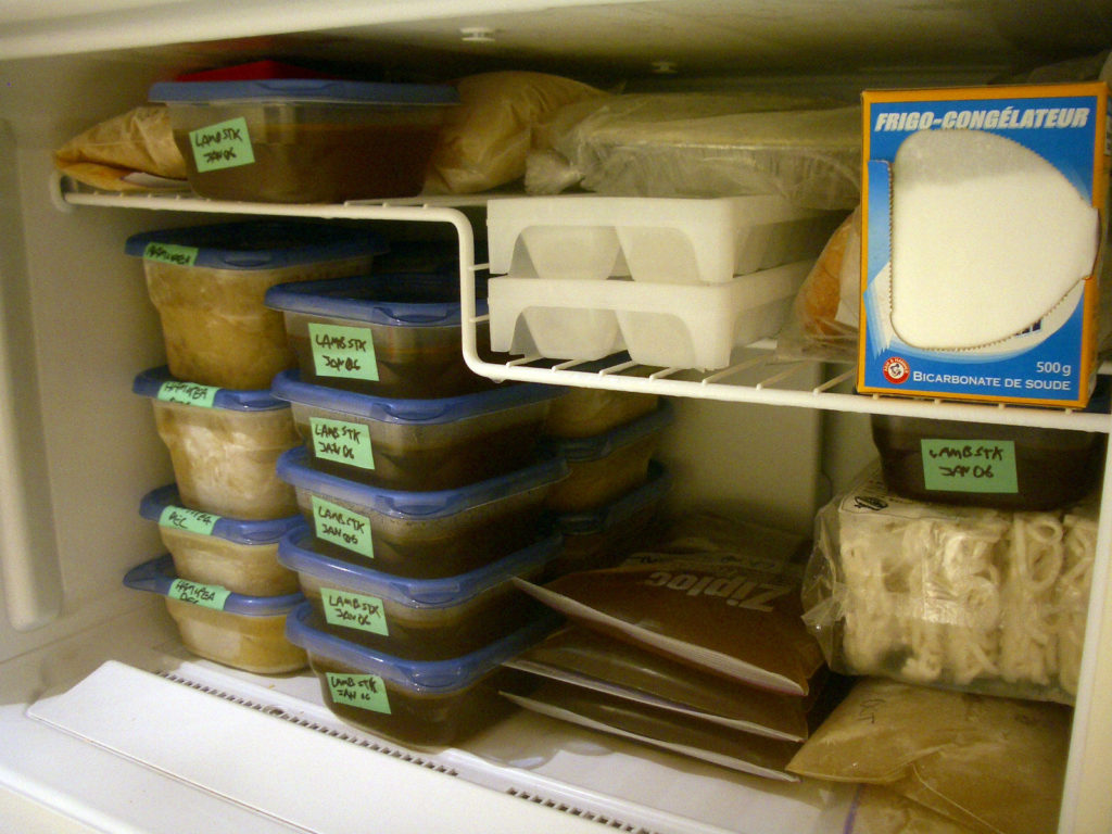 Organized Kitchen Freezer with Frozen Foods