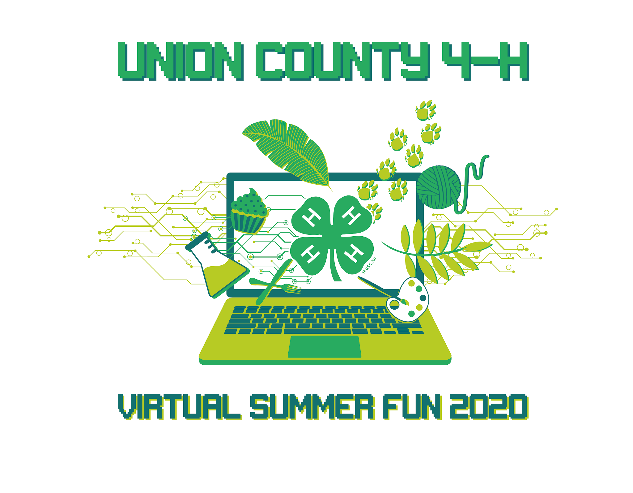 Graphic design of UC 4H Virtual Summer Fun 2020 Program