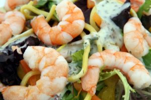 Dish Containing Shrimp for consumption