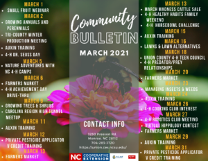 Cover photo for March 2021 Extension Events