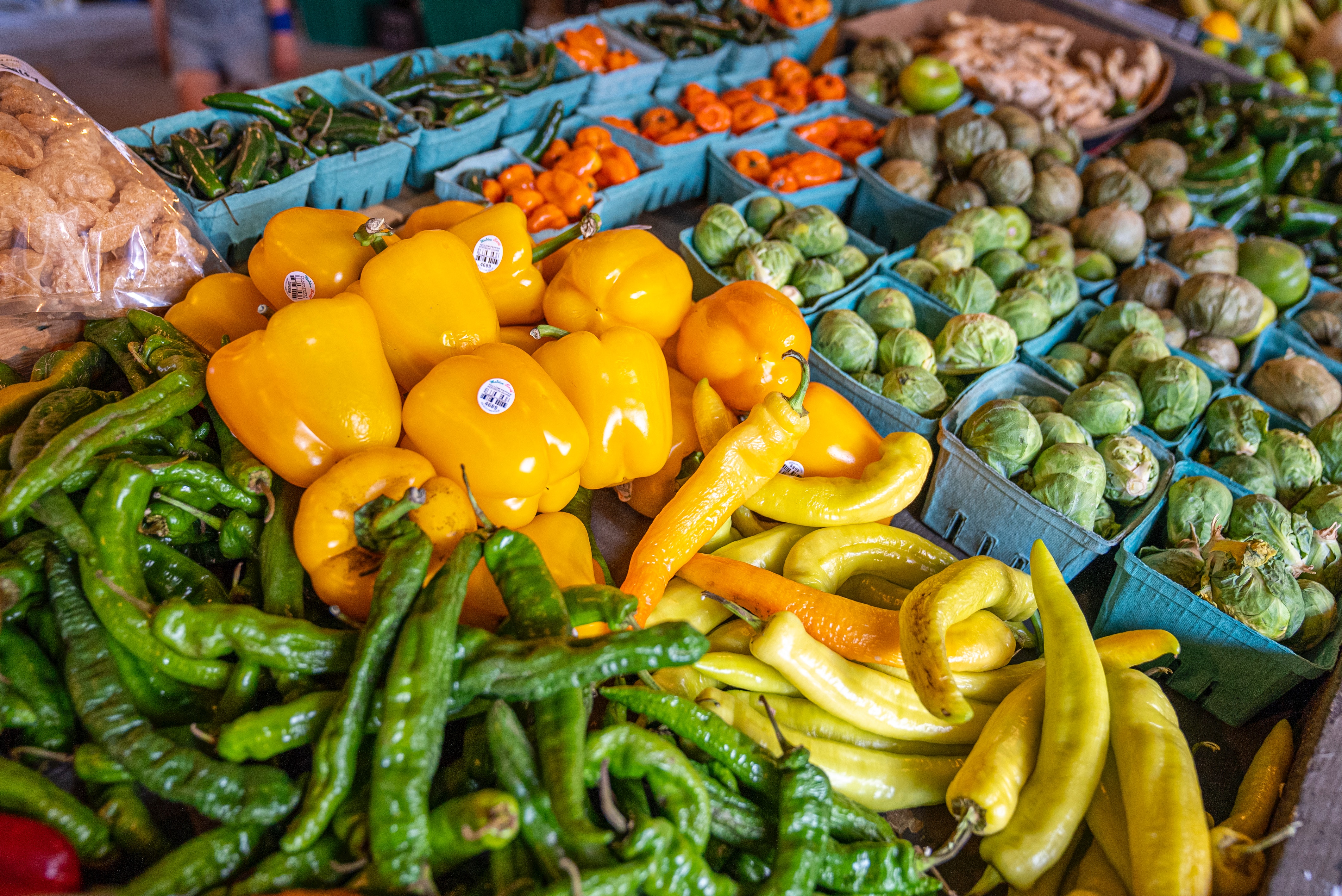 Vegetables at a Farmers Market 