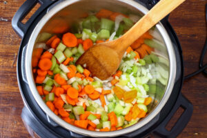 Orange and Green Veggies in a Pot