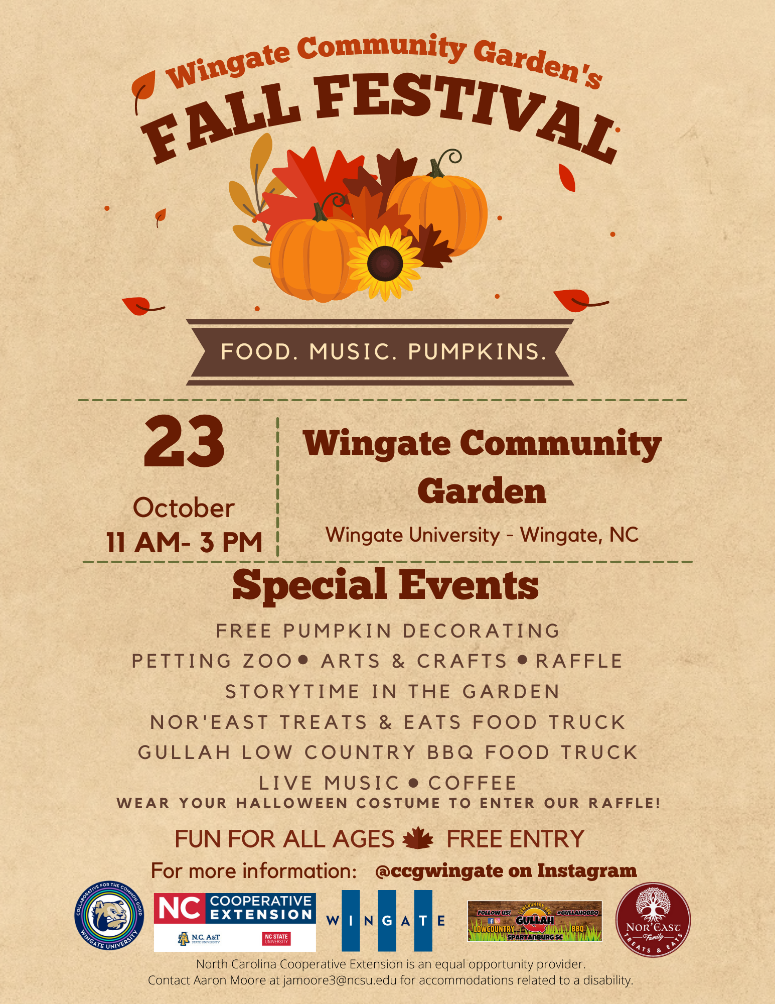 Flyer for Fall Festival