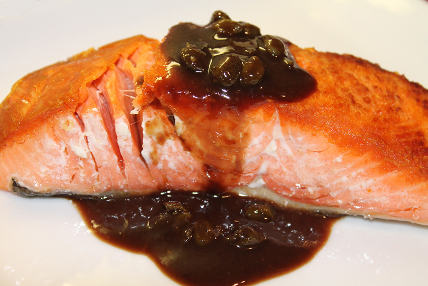 Salmon with Balsamic Glaze