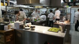 Chefs and cooks at a restaurant